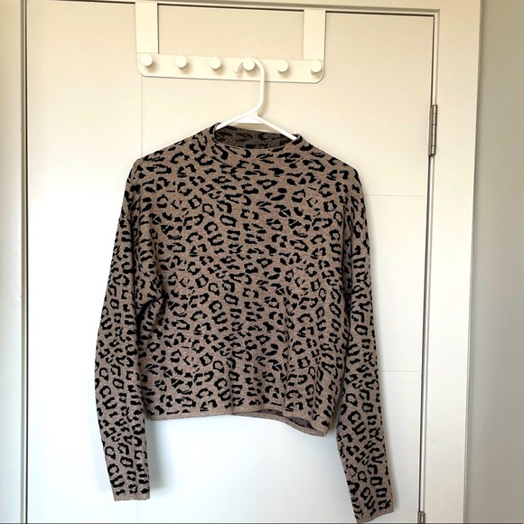 Dynamite, turtle kneck cheetah sweater. - Picture 1 of 3